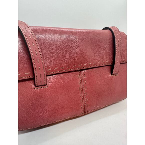 177. Pink leather purse; mini; double strap; NWOT - Picture 1 of 5